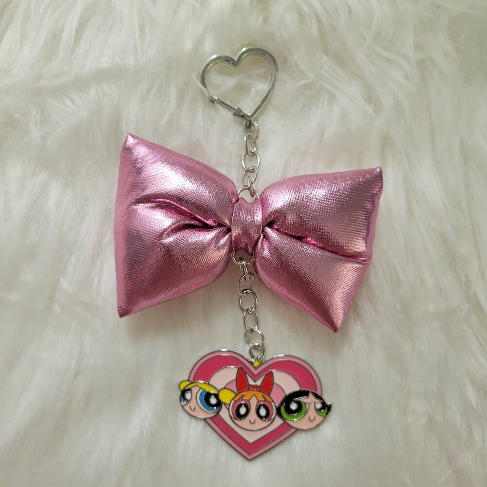 Powerpuff Girls Bow Accent Keychain